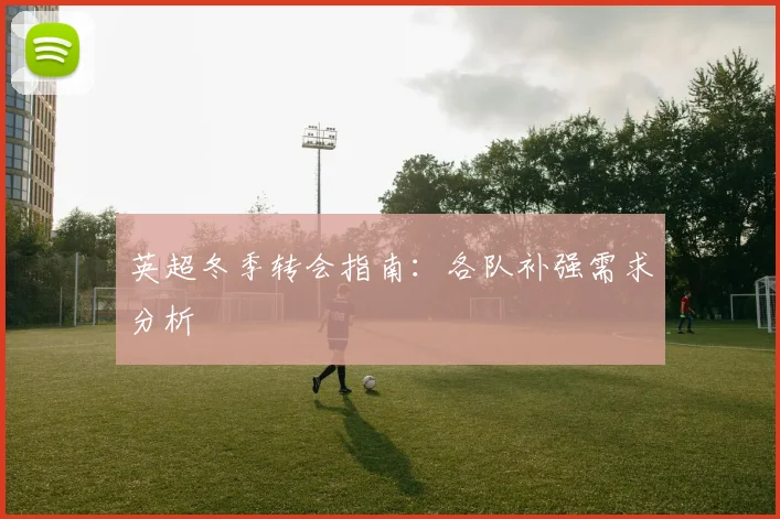 英超冬季转会指南：各队补强需求分析